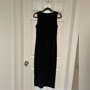 City Triangles Black Sleeveless Maxi Dress with 15” side slit, size small